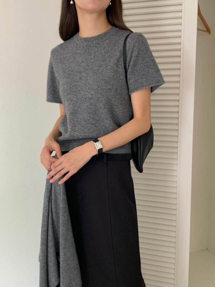 Cashmere Shortsleeve Sweater