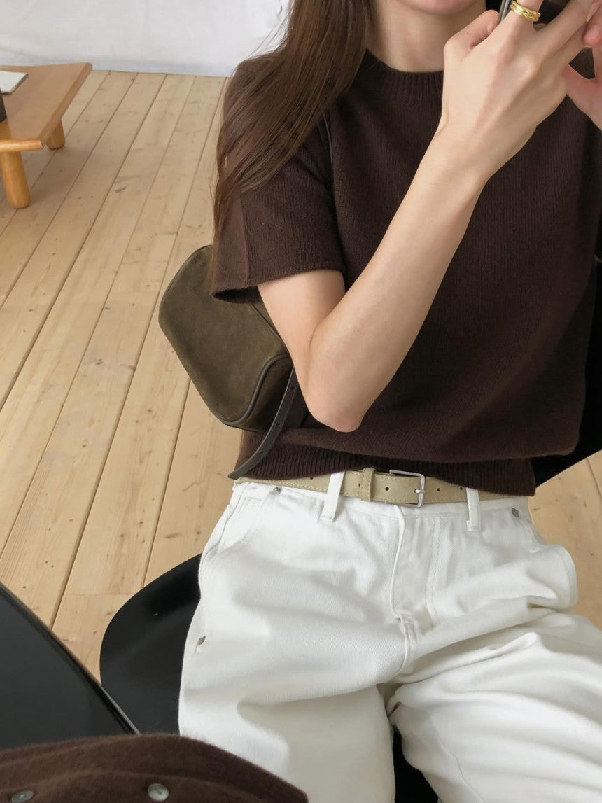Cashmere Shortsleeve Sweater
