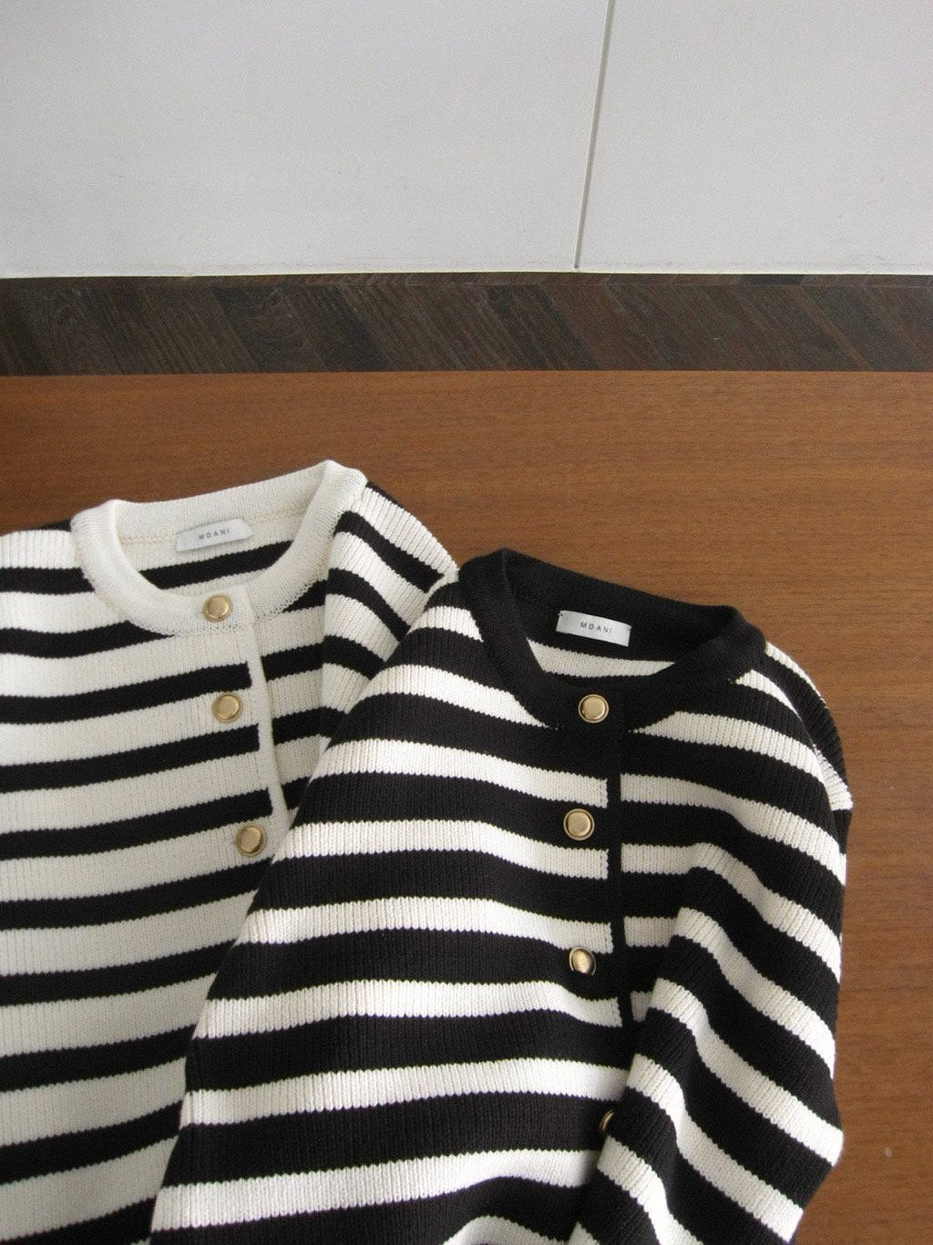 French Striped Cardigan