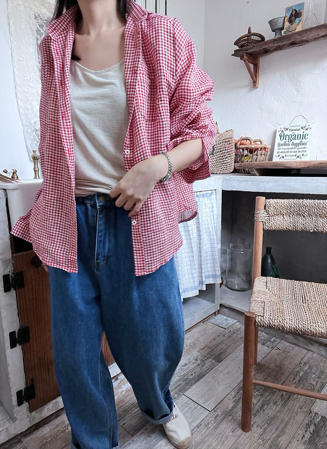 Linen Gingham Shirt