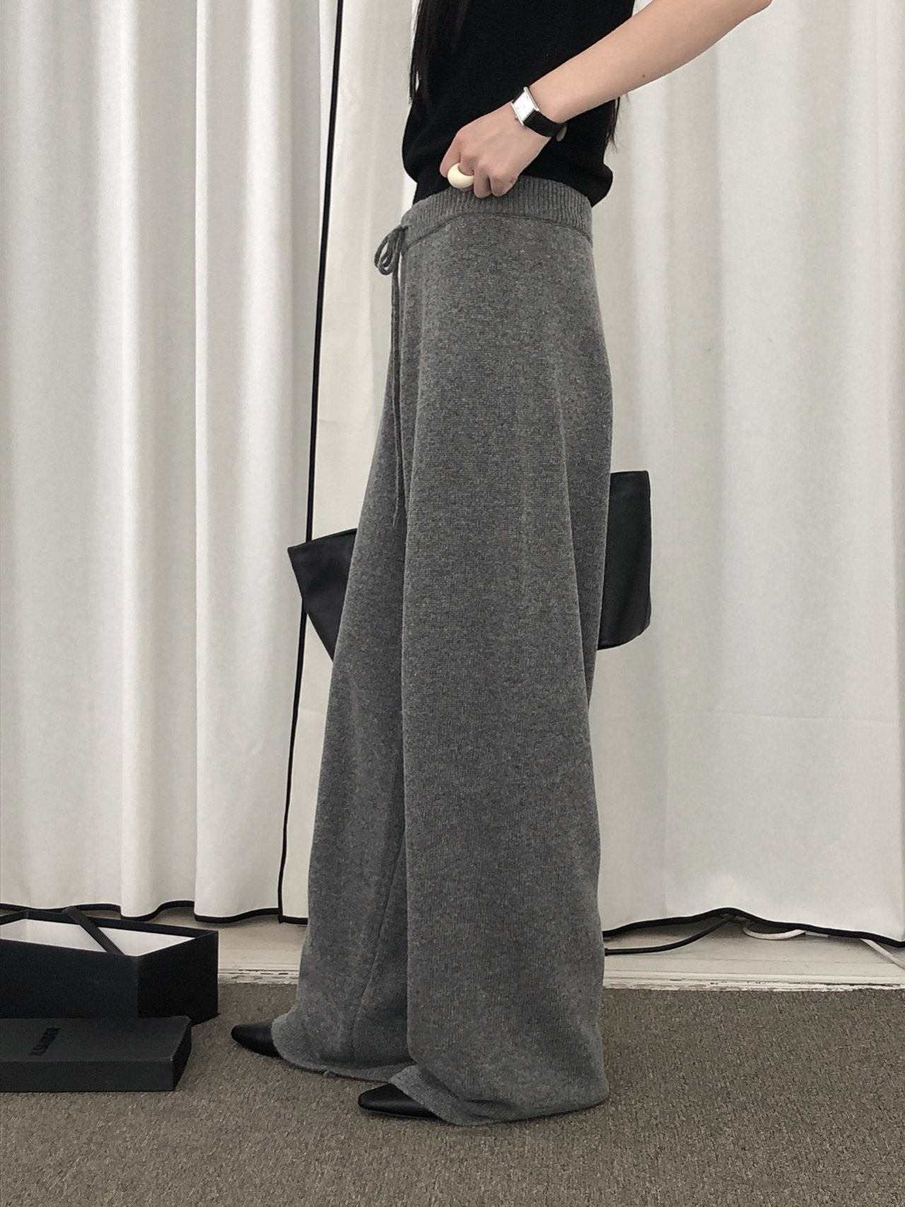 Wool Wide Pants