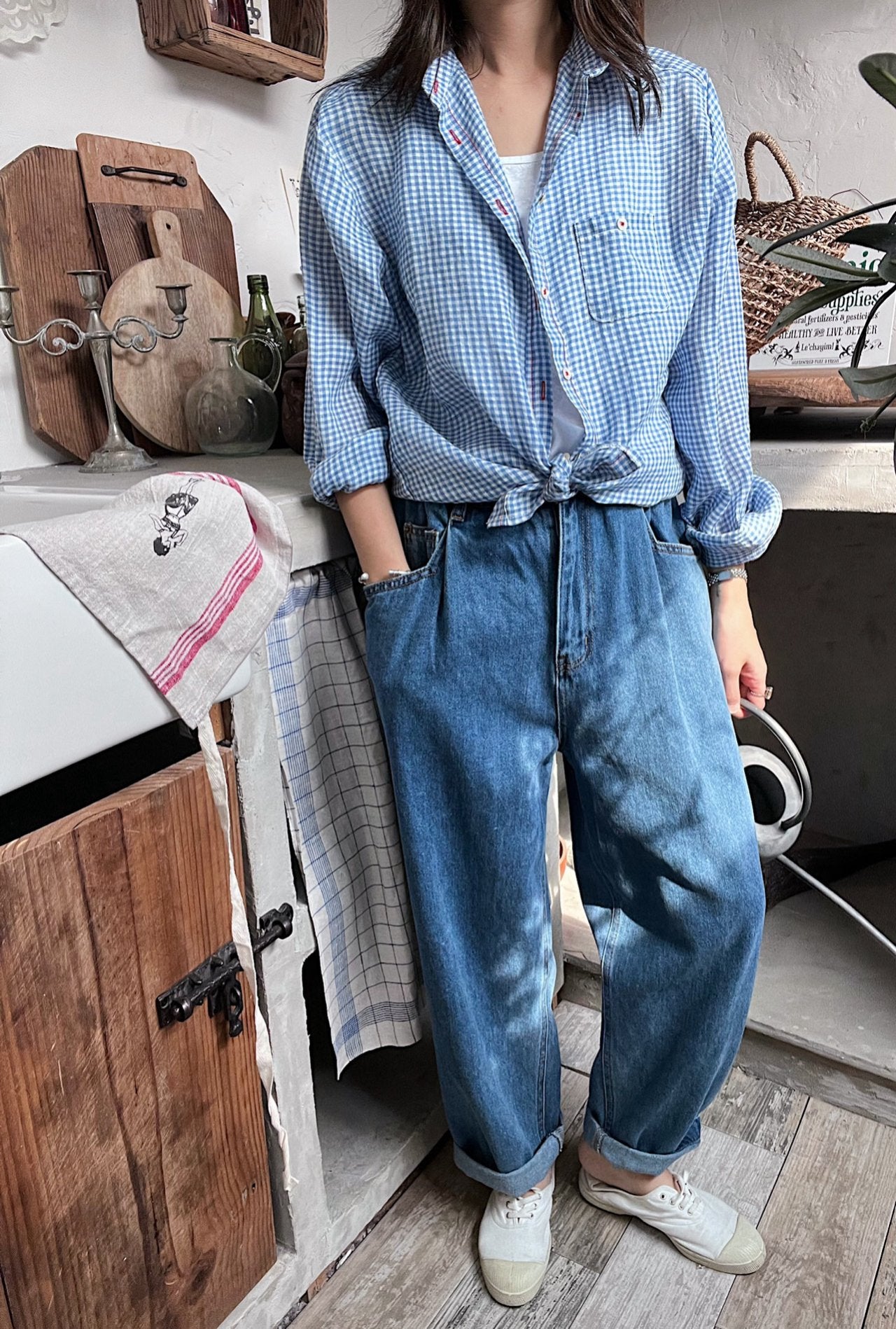 Linen Gingham Shirt