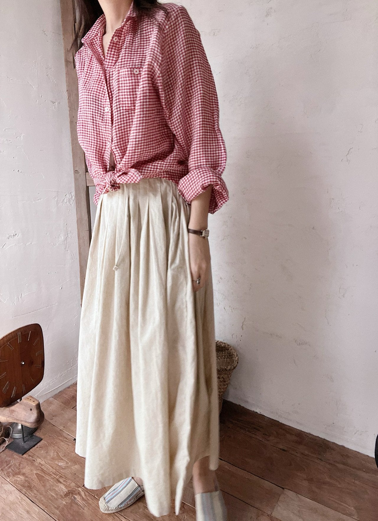 Linen Gingham Shirt
