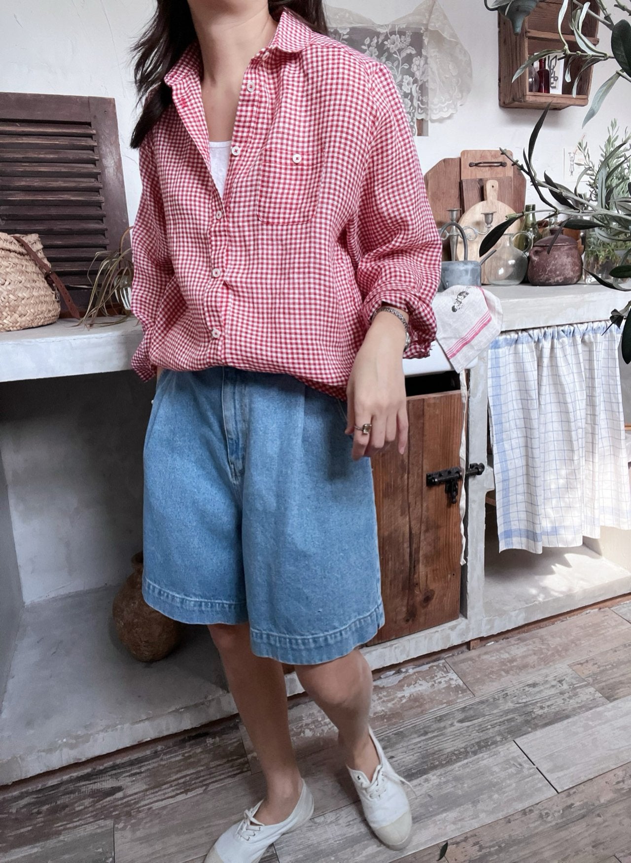 Linen Gingham Shirt