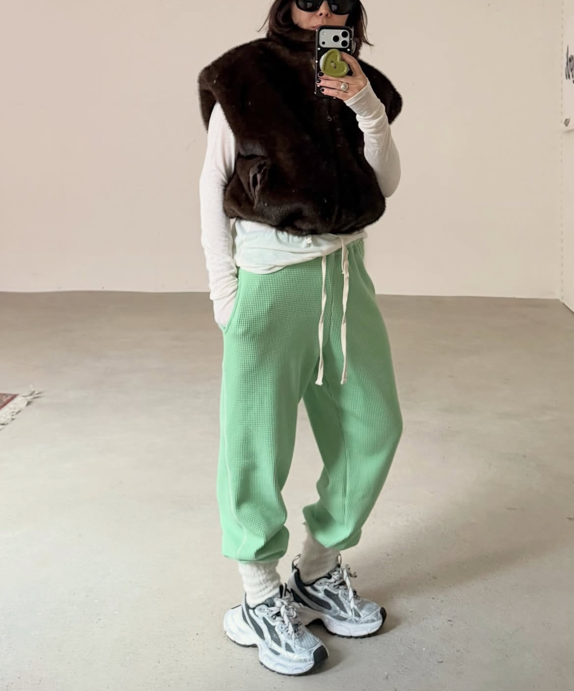 Reversible Cropped Mink Vest