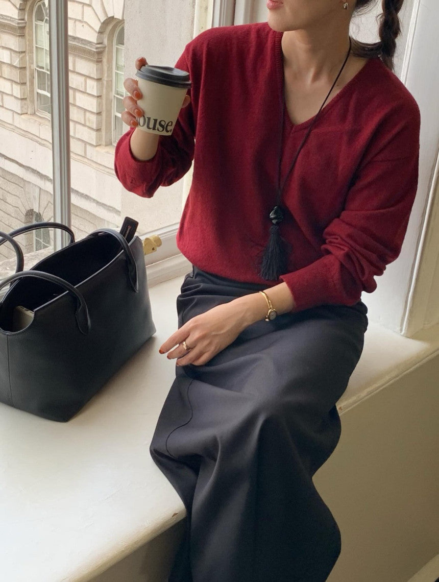 Fall V Neck Sweater