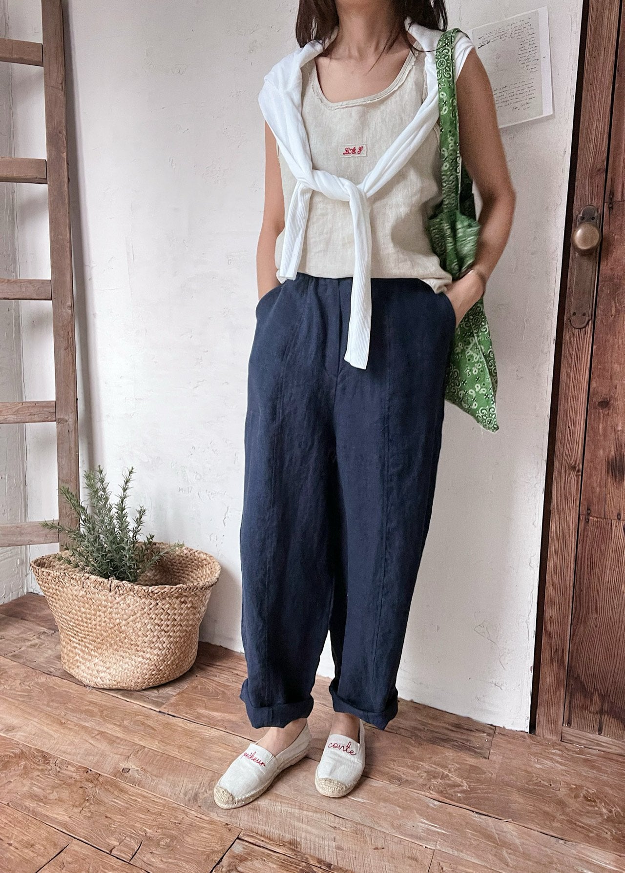 Linen Baggy Pants