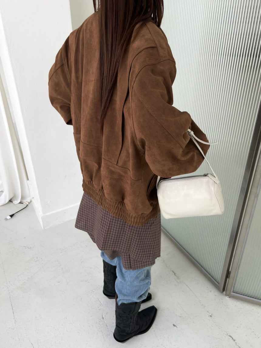 Suede Bomber Jacket