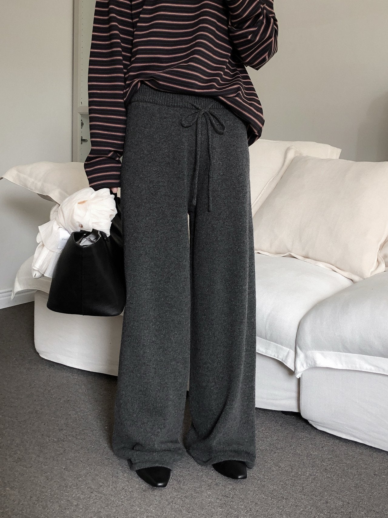 Wool Wide Pants