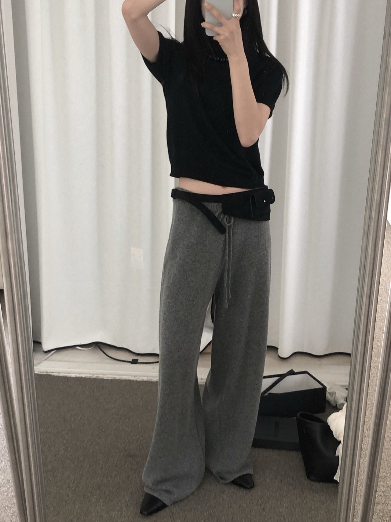 Wool Wide Pants