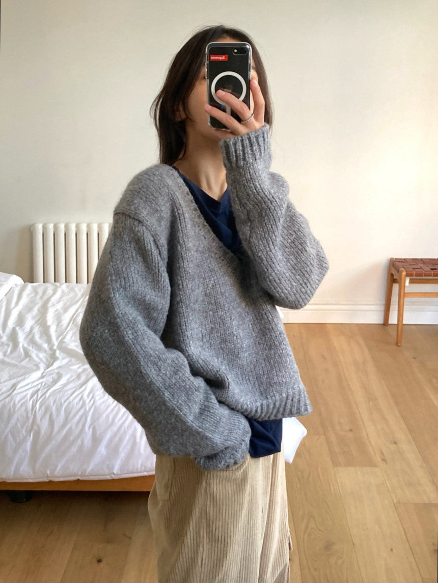 Deep V Sweater