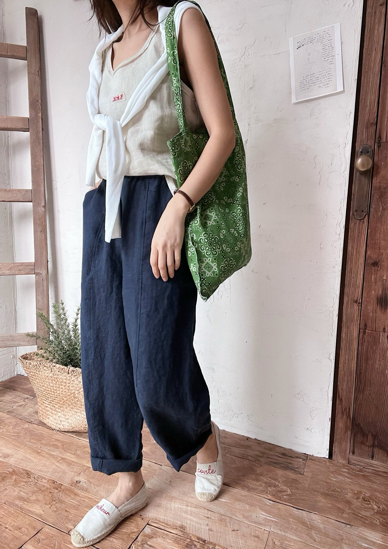 Linen Baggy Pants