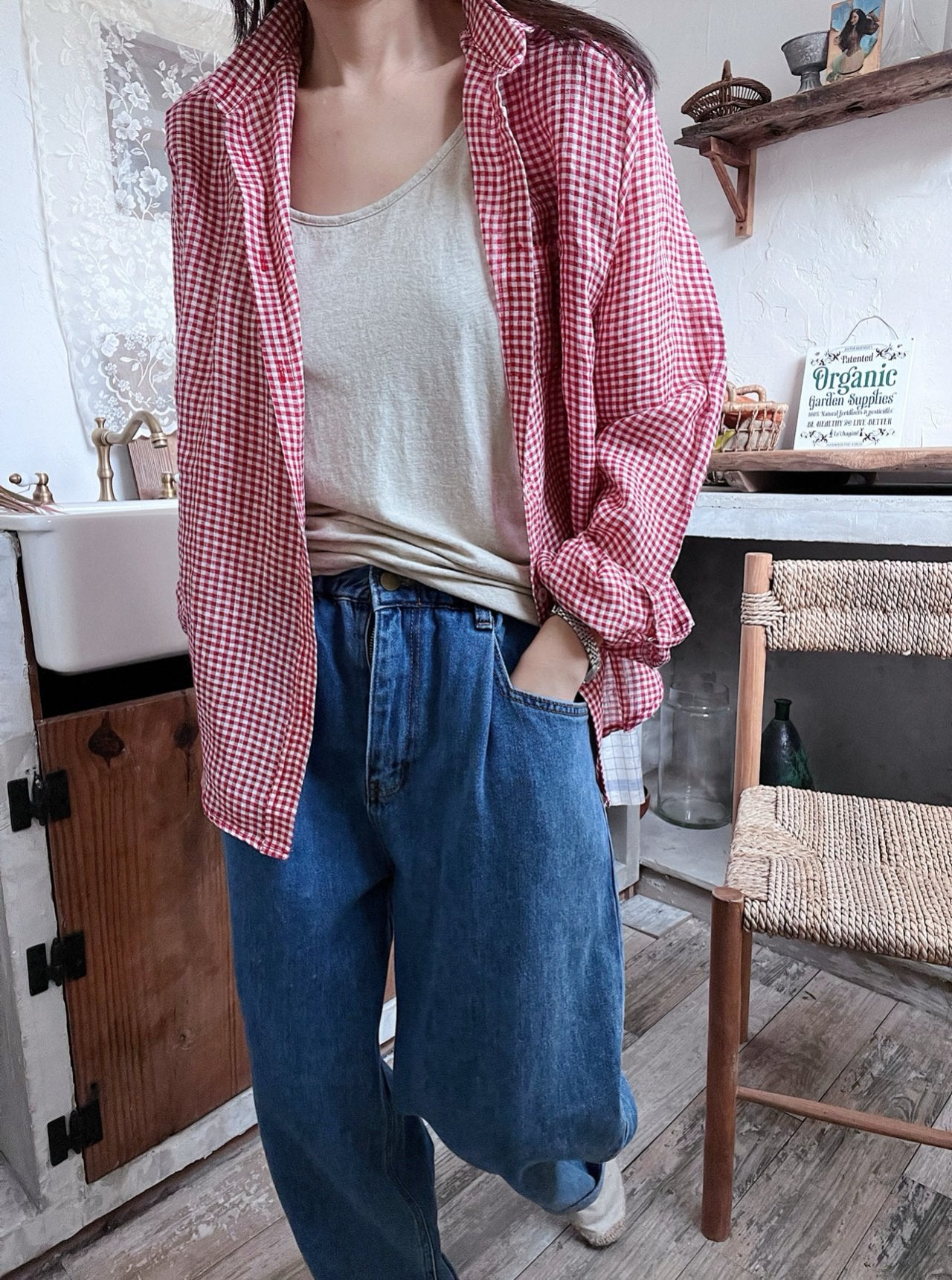 Linen Gingham Shirt