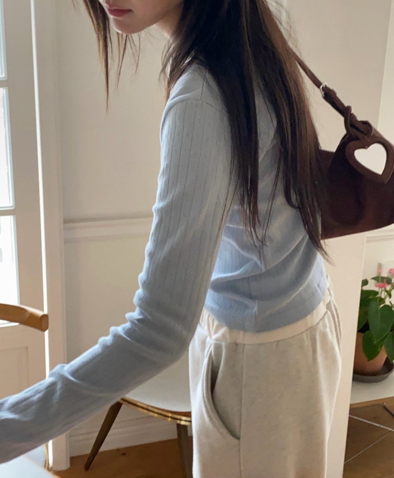 Pointelle Long Sleeve