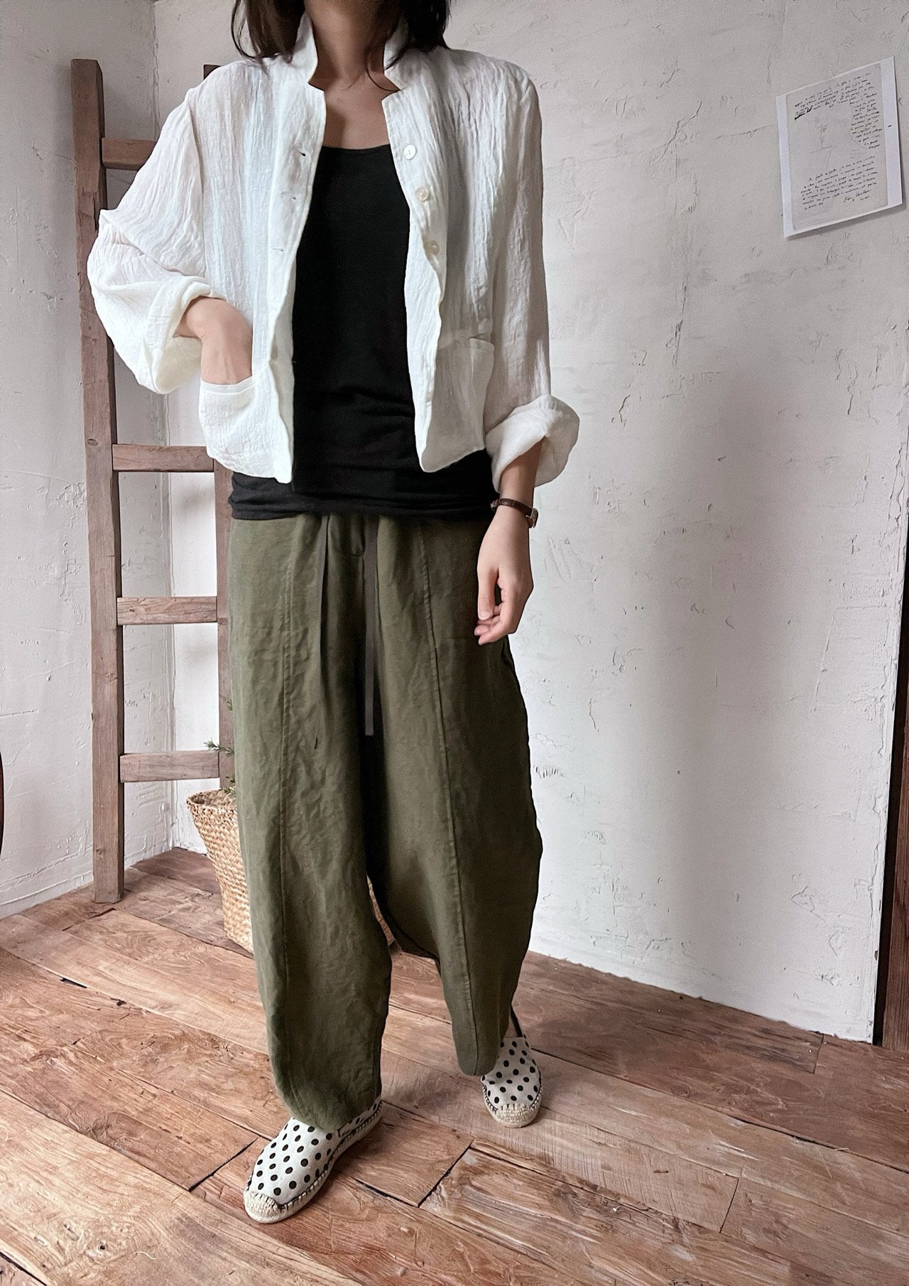 Linen Baggy Pants