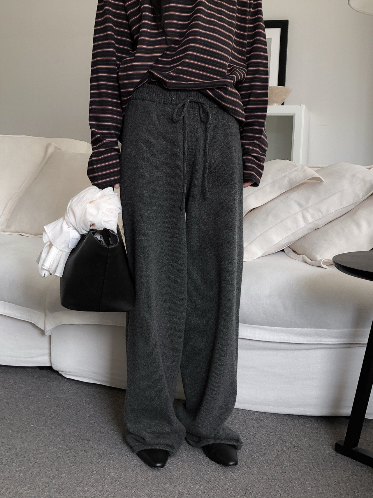 Wool Wide Pants