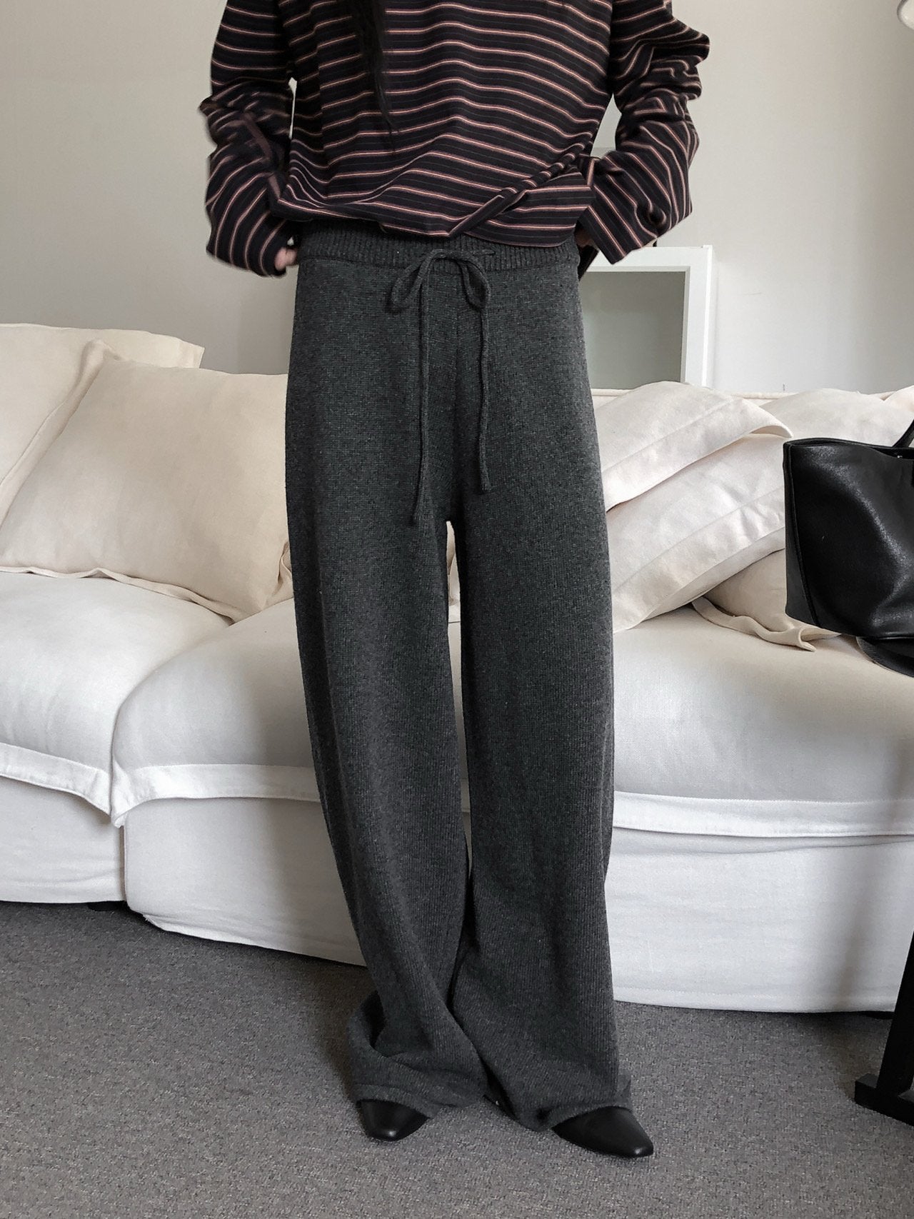 Wool Wide Pants