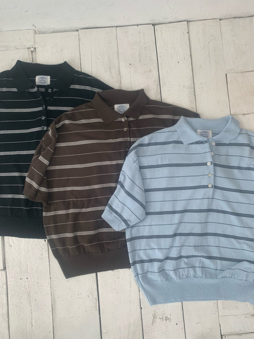 Mumu Striped Shortsleeve Sweater
