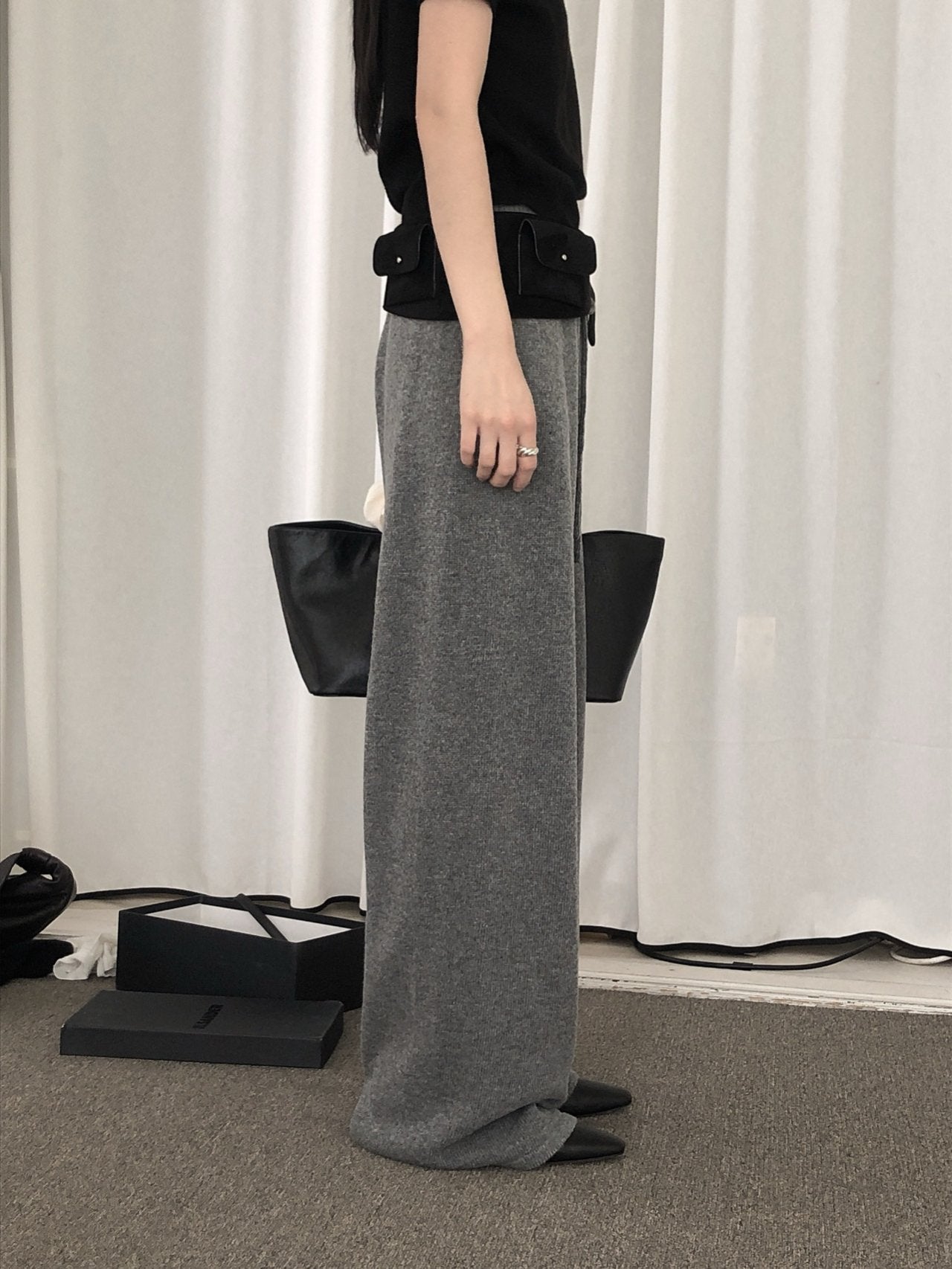 Wool Wide Pants