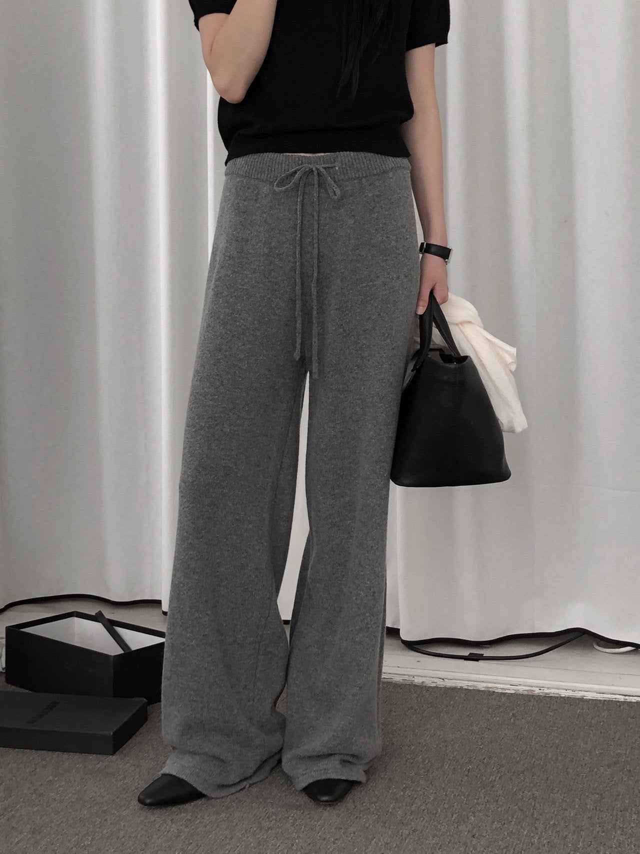Wool Wide Pants