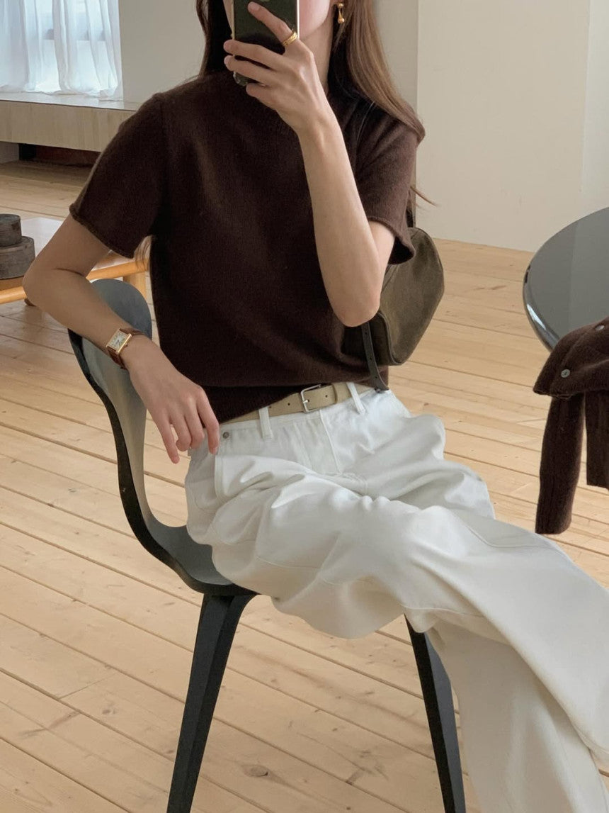 Cashmere Shortsleeve Sweater