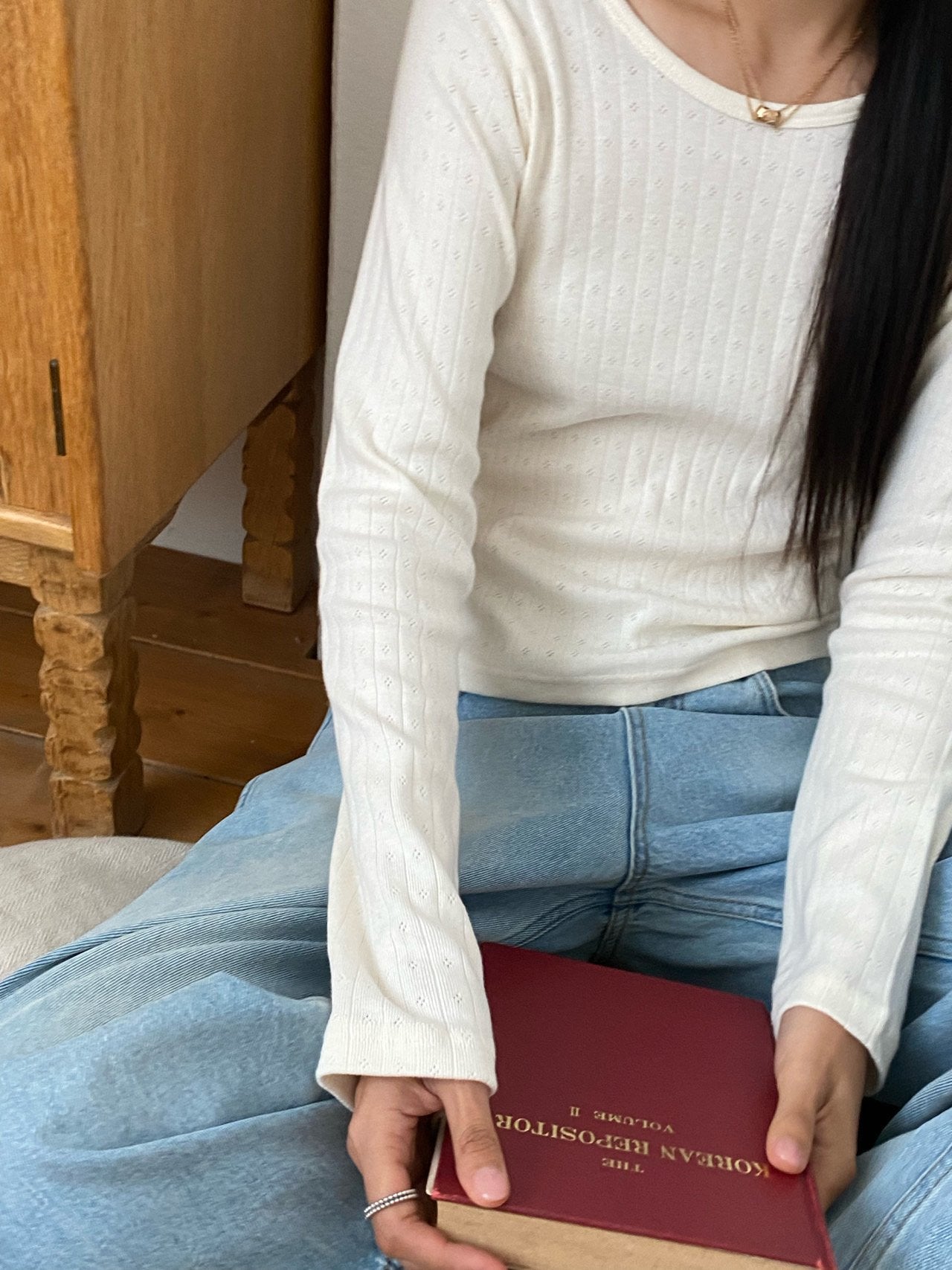 Pointelle Long Sleeve