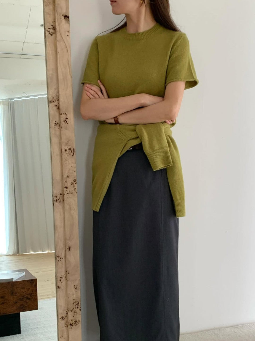 Cashmere Shortsleeve Sweater
