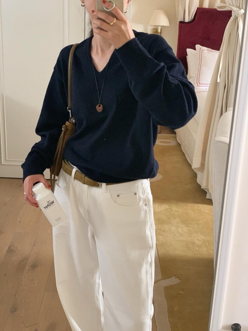 Fall V Neck Sweater