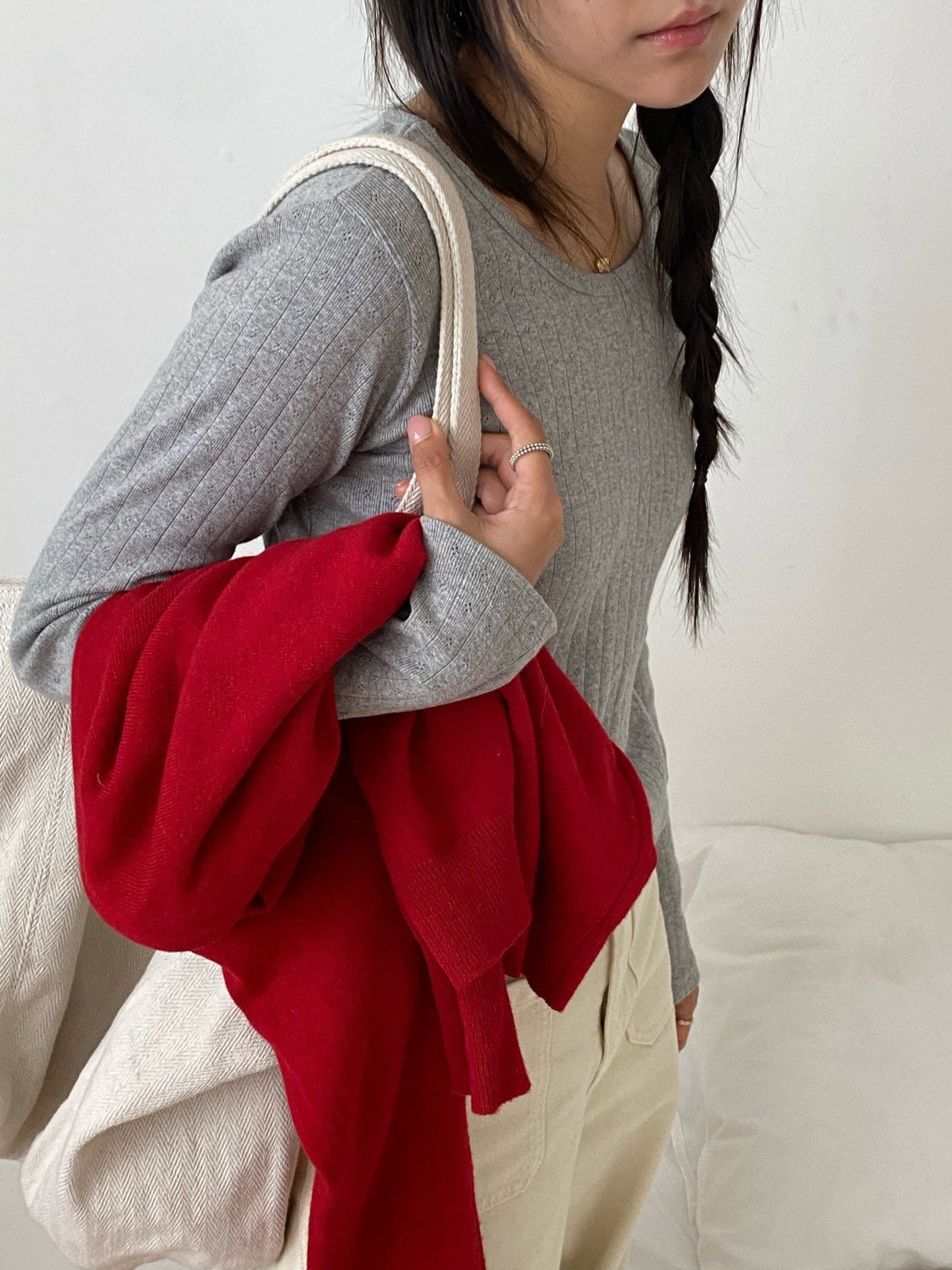 Pointelle Long Sleeve