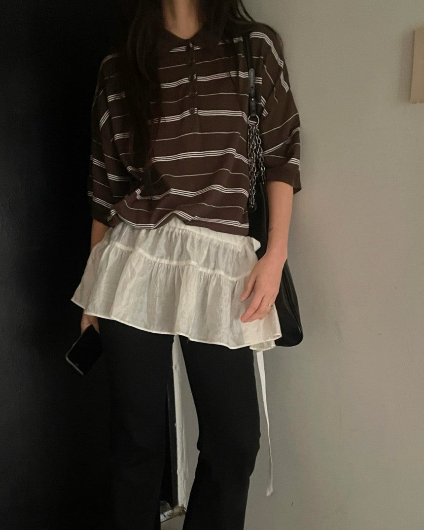 Mumu Striped Shortsleeve Sweater