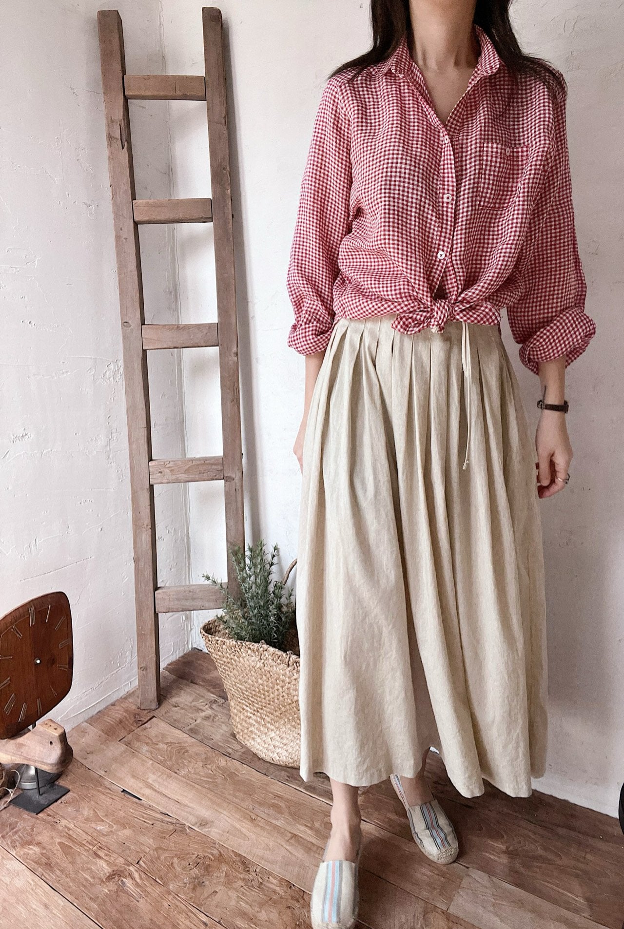 Linen Gingham Shirt