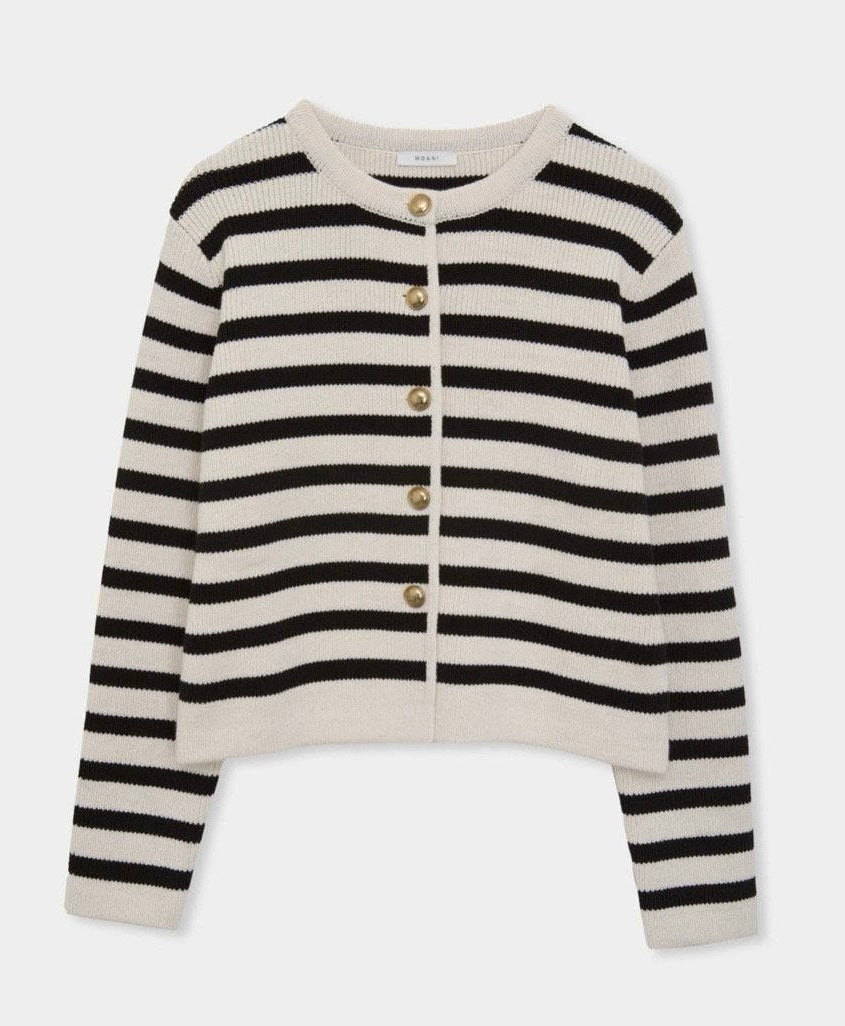 French Striped Cardigan