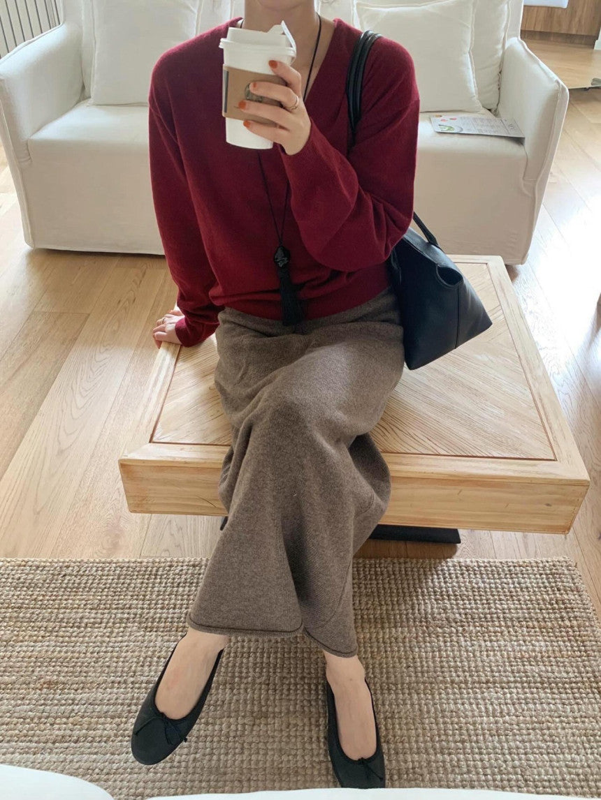 Knit Midi Skirt