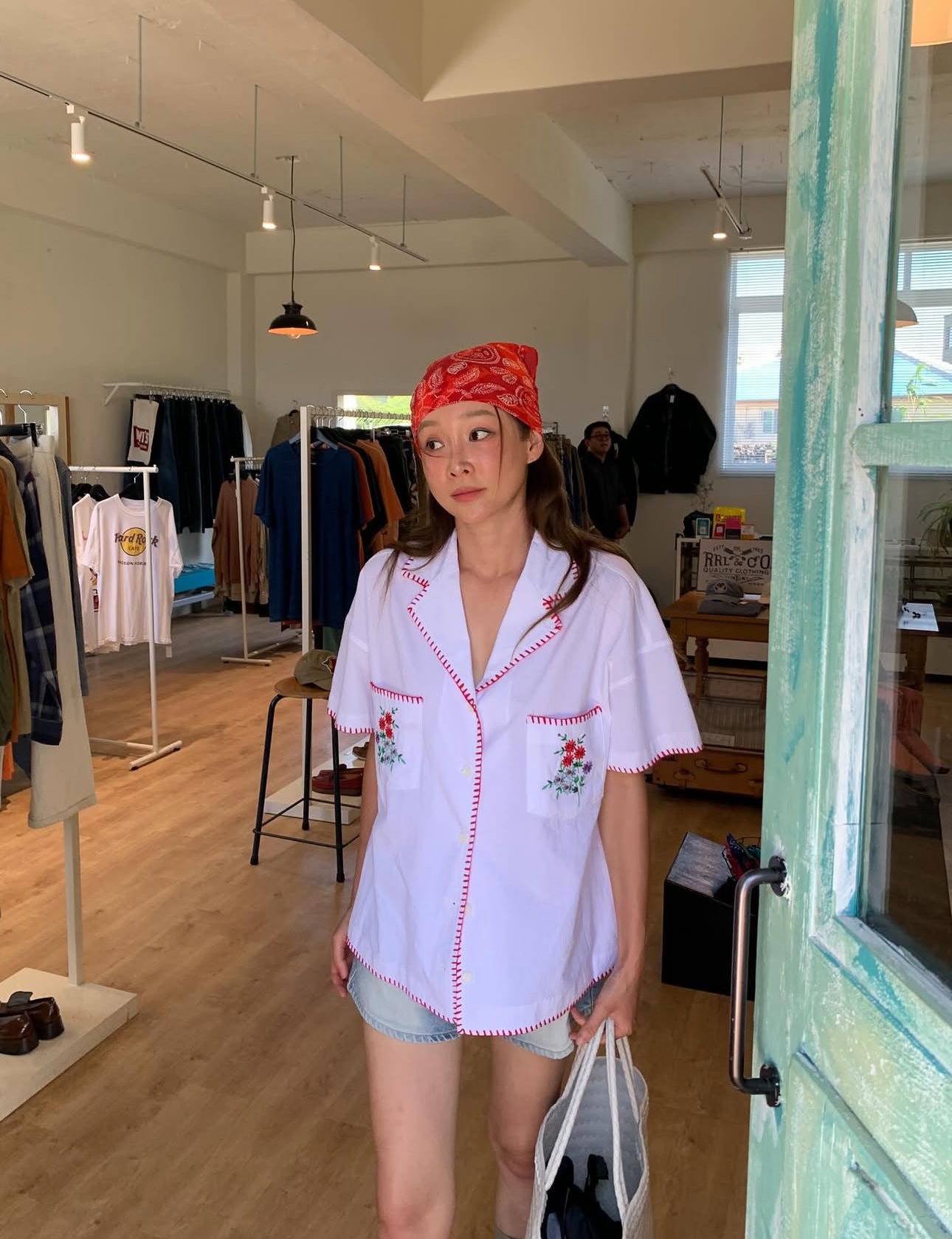 Stitch Embroidery Camp Shirt