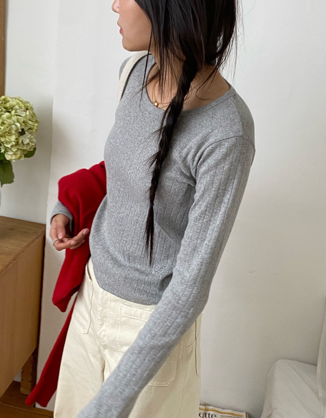 Pointelle Long Sleeve