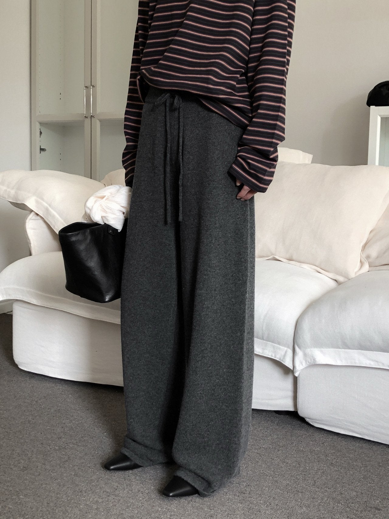 Wool Wide Pants