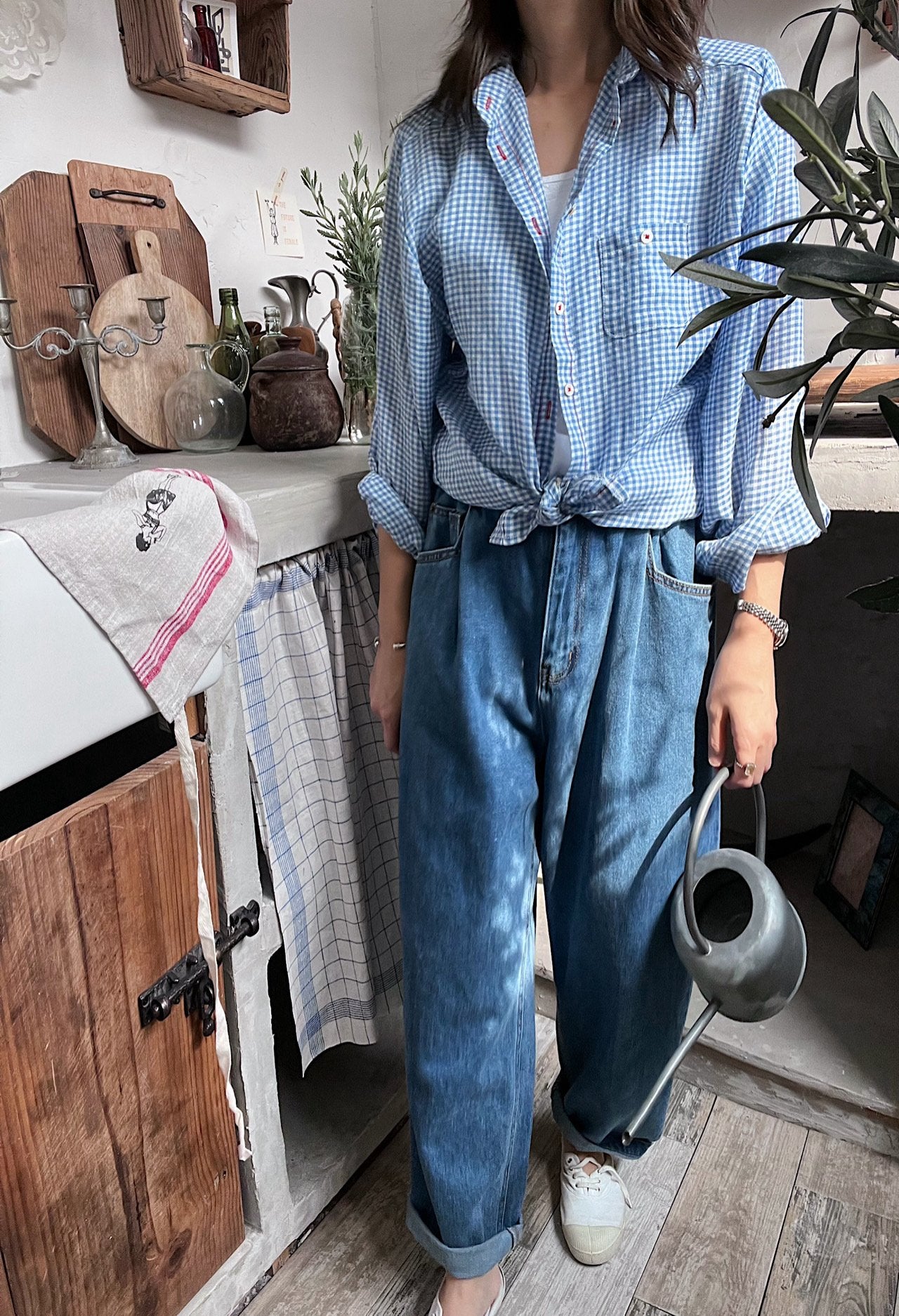 Linen Gingham Shirt