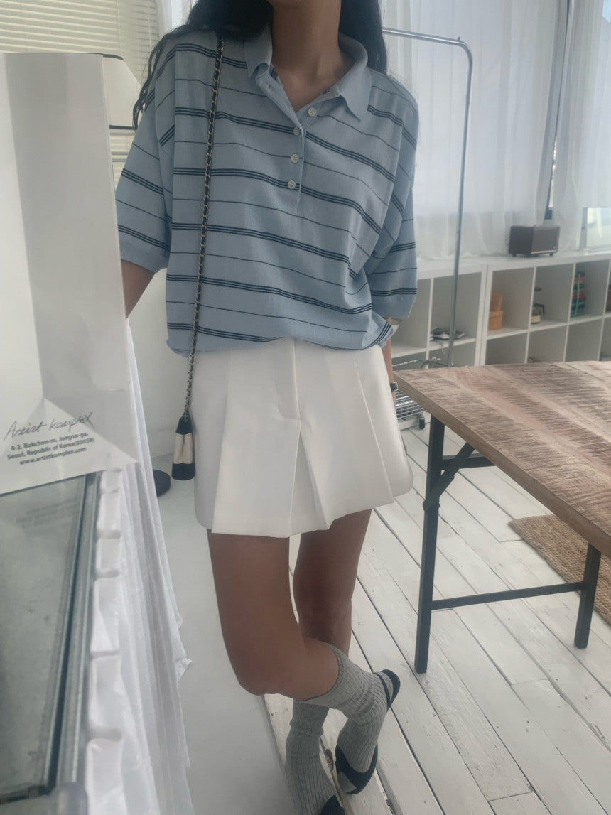 Mumu Striped Shortsleeve Sweater