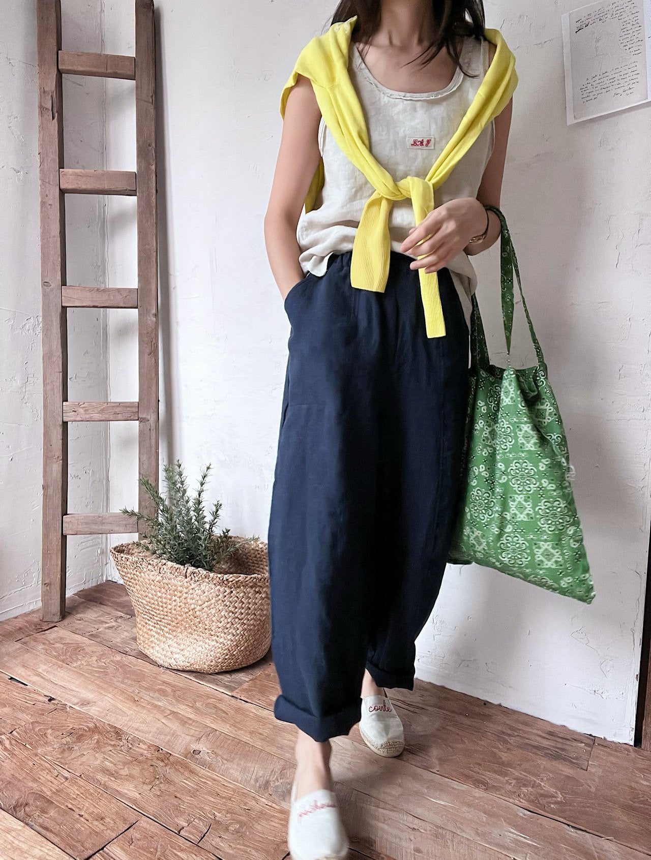 Linen Baggy Pants