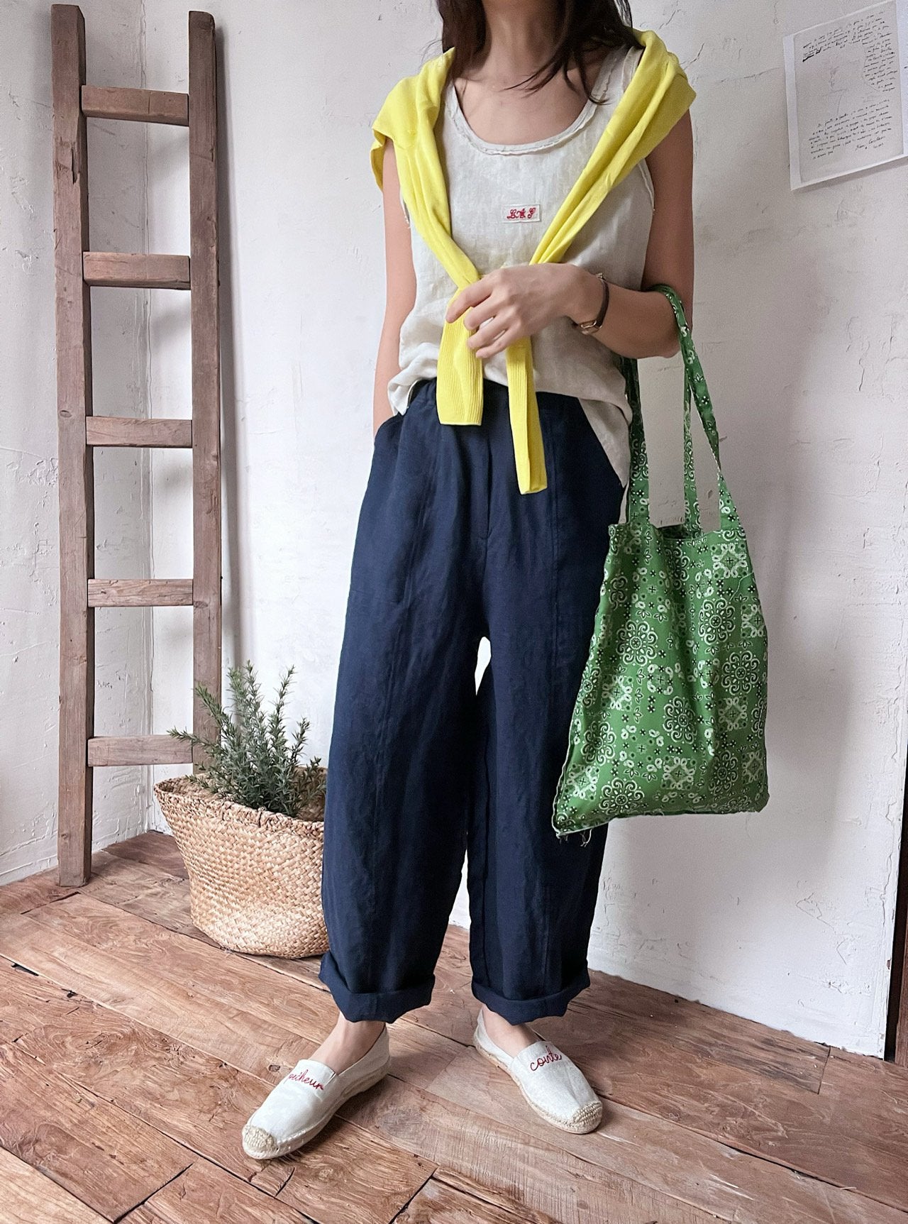 Linen Baggy Pants