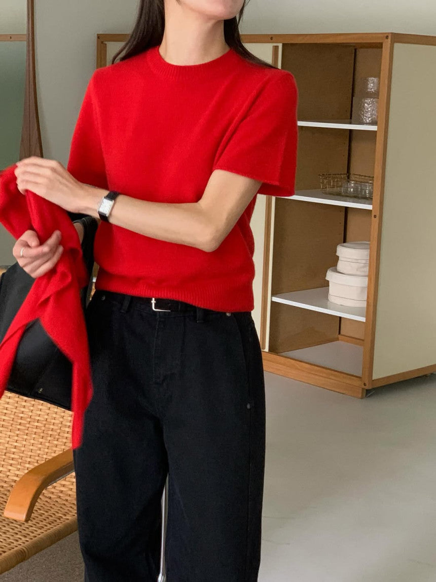 Cashmere Shortsleeve Sweater