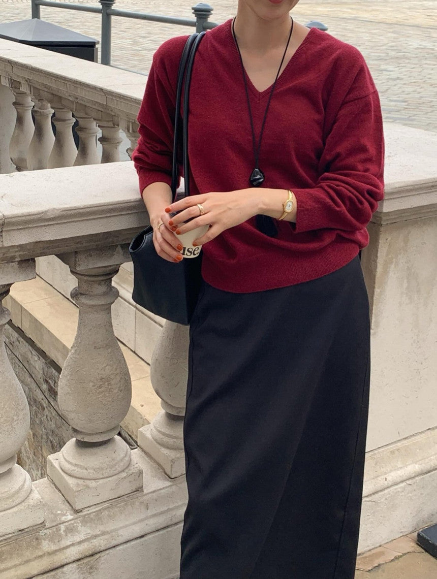 Fall V Neck Sweater