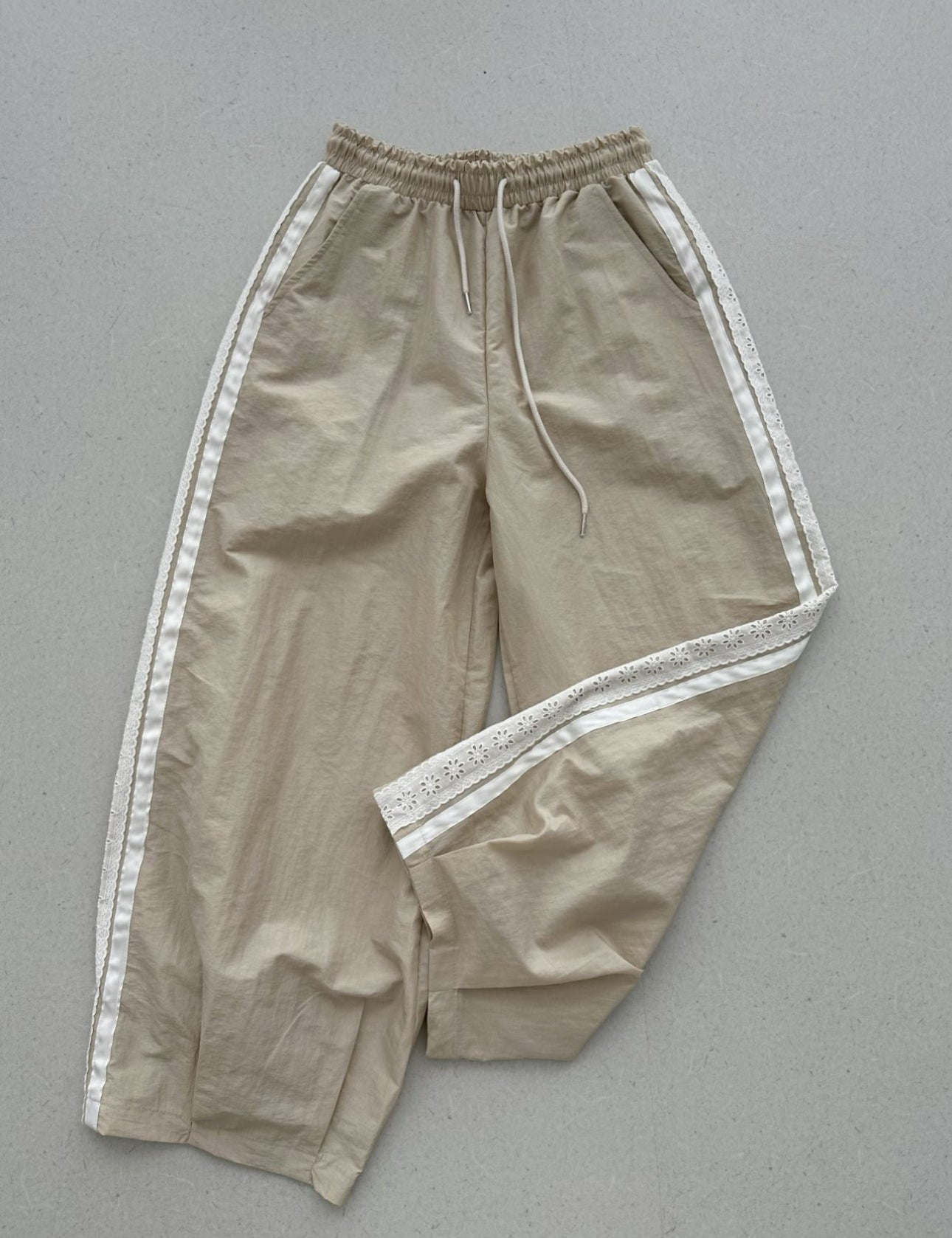 Lace Nylon Track Pants