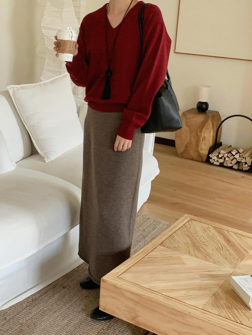 Knit Midi Skirt