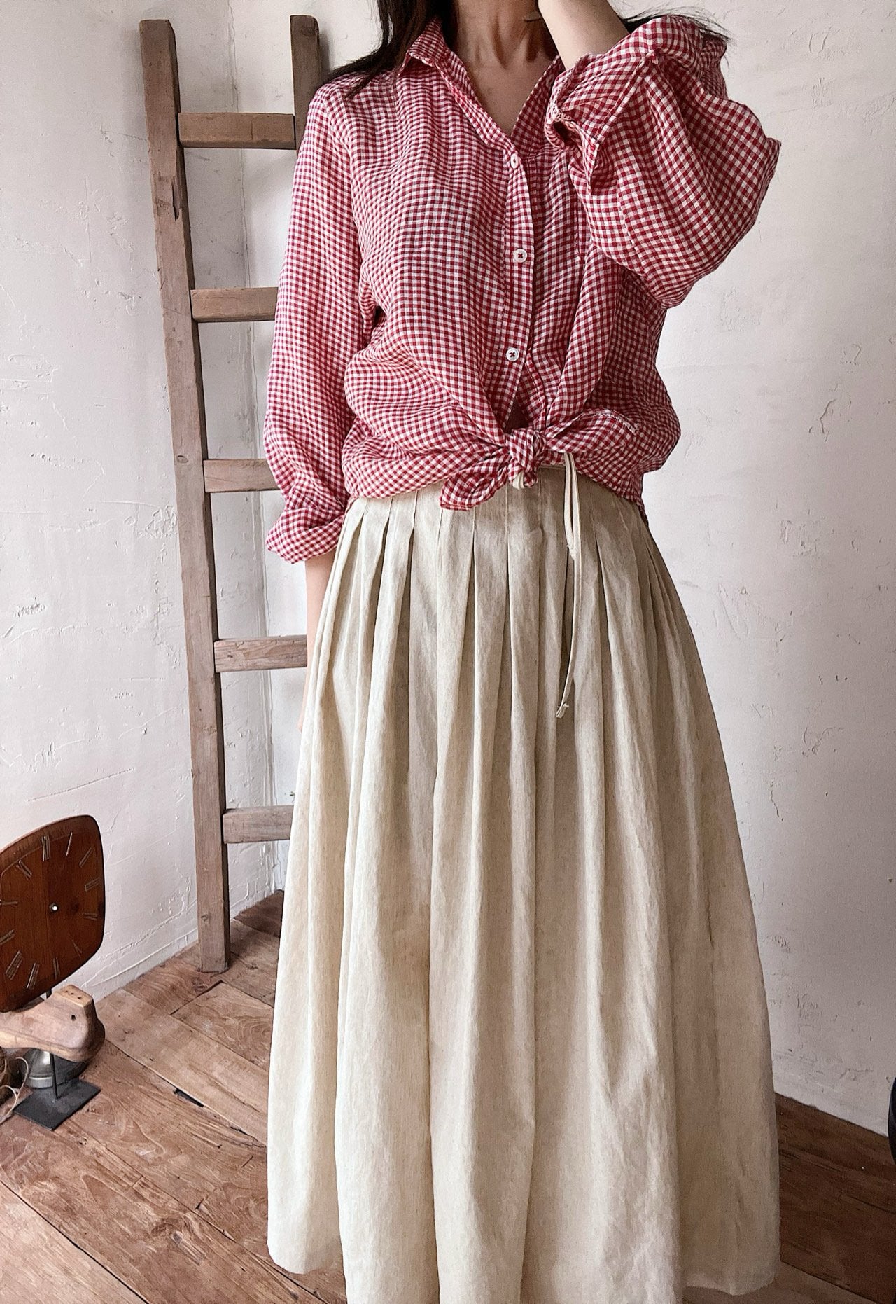Linen Gingham Shirt