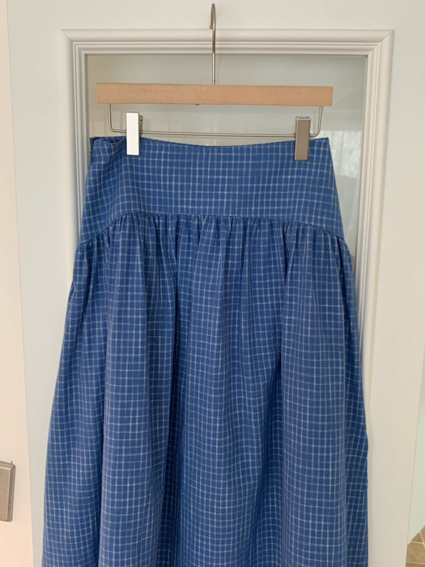 Blue Checkered Skirt