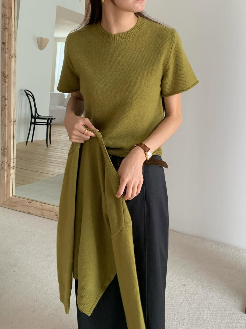 Cashmere Shortsleeve Sweater