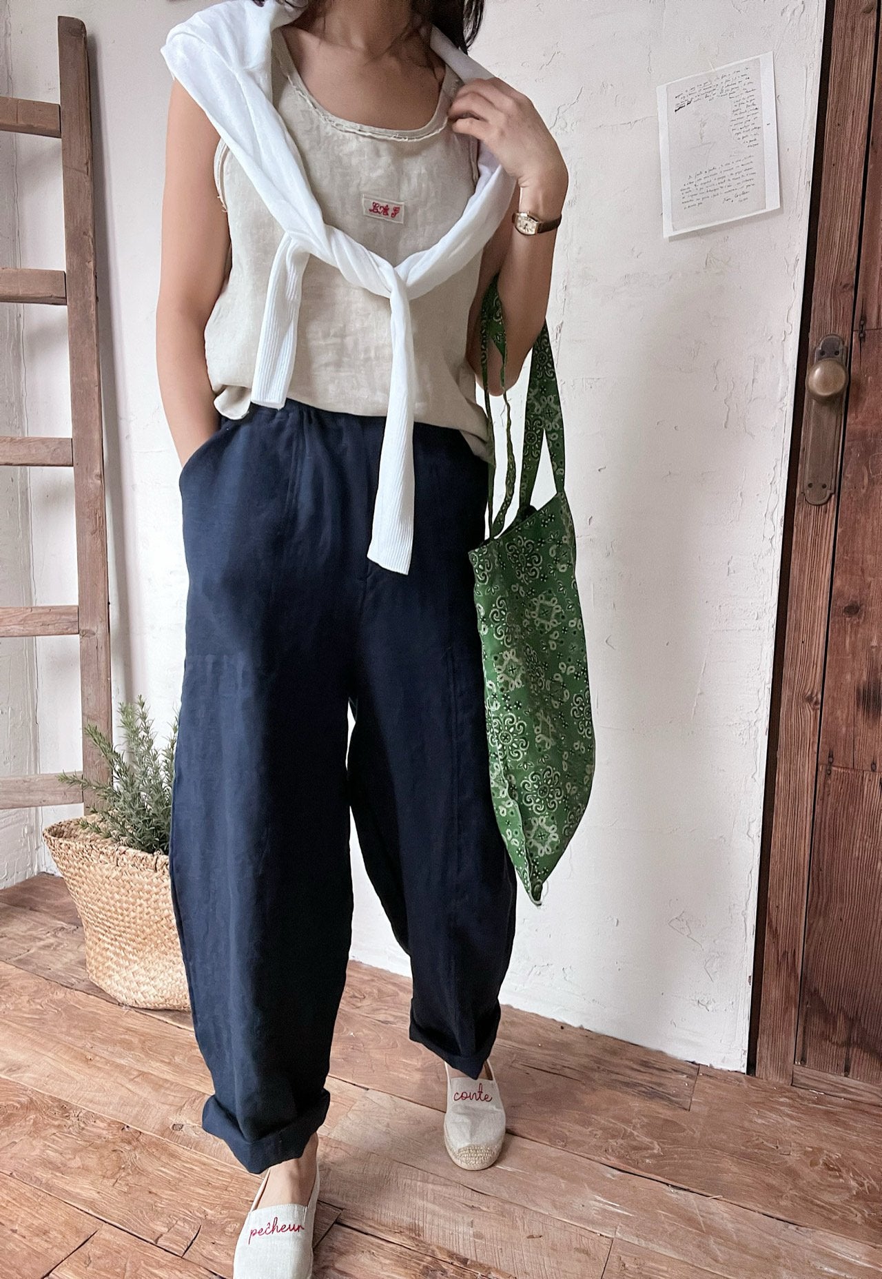 Linen Baggy Pants