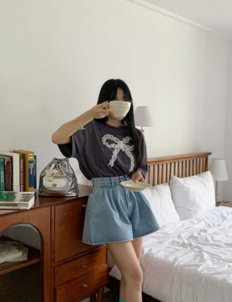 Ribbon Boxy Tee