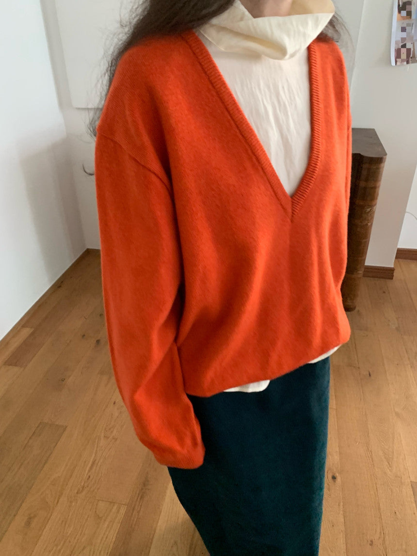 Deep V Sweater